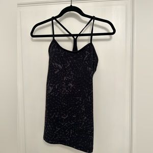 Lulu Lemon black and gray razor back workout tank